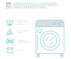 Feather Arrow Geo White & Black Room-Darkening Grommet Curtain Panel Pair, (95") -Cuisinart Store 810468107 4