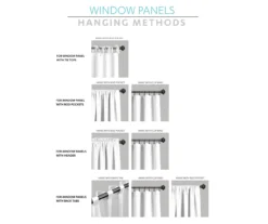 Feather Arrow Geo White & Black Room-Darkening Grommet Curtain Panel Pair, (95") -Cuisinart Store 810468107 6