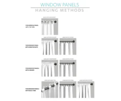 Feather Arrow Geo White & Black Room-Darkening Grommet Curtain Panel Pair, (84") -Cuisinart Store 810468108 5