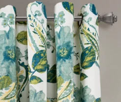 Floral Paisley Blue & Green Room-Darkening Grommet Curtain Panel Pair 30 Floral Paisley Blue & Green Room-Darkening Grommet Curtain Panel Pair -Cuisinart Store 810468109 1