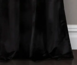 Prima Velvet Color Block White & Black Room-Darkening Grommet Curtain Panel Pair, (84") -Cuisinart Store 810468129 3