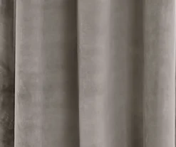 Prima Velvet Gray Room-Darkening Grommet Curtain Panel Pair, (84") 9 Prima Velvet Gray Room-Darkening Grommet Curtain Panel Pair, (84") -Cuisinart Store 810468153 2