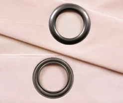 Prima Velvet Blush Room-Darkening Grommet Curtain Panel Pair, (84") -Cuisinart Store 810468156 3