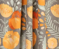 Poppy Garden Yellow & Gray Room-Darkening Back Tab Curtain Panel Pair, (95") 8 Poppy Garden Yellow & Gray Room-Darkening Back Tab Curtain Panel Pair, (95") -Cuisinart Store 810468157 2