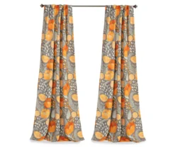 Poppy Garden Yellow & Gray Room-Darkening Back Tab Curtain Panel Pair, (84") 15 Poppy Garden Yellow & Gray Room-Darkening Back Tab Curtain Panel Pair, (84") -Cuisinart Store 810468158 8