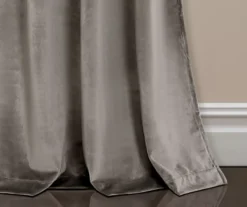 Prima Velvet Gray Room-Darkening Grommet Curtain Panel Pair, (95") 10 Prima Velvet Gray Room-Darkening Grommet Curtain Panel Pair, (95") -Cuisinart Store 810468167 3