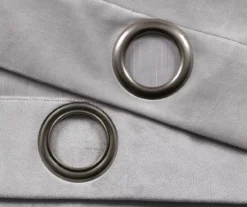 Prima Velvet Light Gray Room-Darkening Grommet Curtain Panel Pair, (84") 10 Prima Velvet Light Gray Room-Darkening Grommet Curtain Panel Pair, (84") -Cuisinart Store 810468168 3