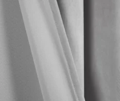 Prima Velvet Light Gray Room-Darkening Grommet Curtain Panel Pair, (84") 11 Prima Velvet Light Gray Room-Darkening Grommet Curtain Panel Pair, (84") -Cuisinart Store 810468168 4