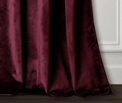 Prima Velvet Plum Room-Darkening Grommet Curtain Panel Pair, (95") 9 Prima Velvet Plum Room-Darkening Grommet Curtain Panel Pair, (95") -Cuisinart Store 810468171 2
