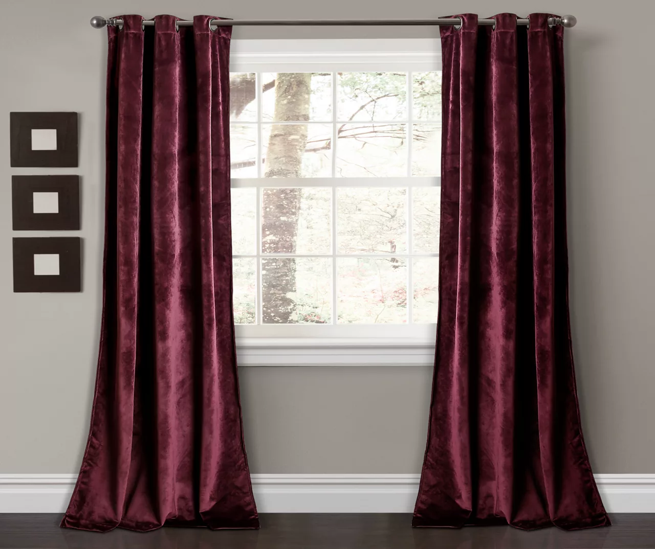 Prima Velvet Room-Darkening Grommet Curtain Panel Pair 15 Prima Velvet Room-Darkening Grommet Curtain Panel Pair - Image 15