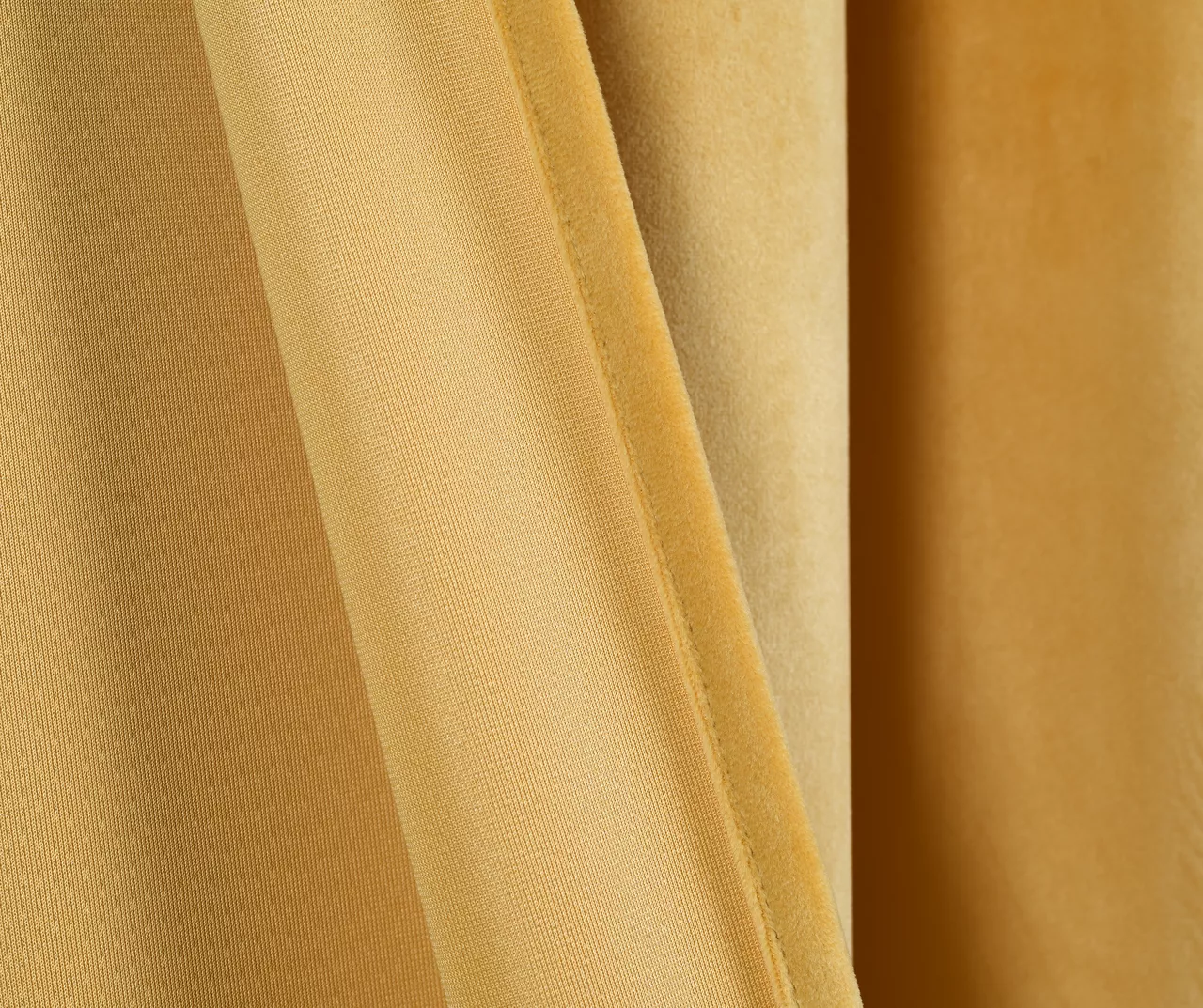 Prima Velvet Yellow Room-Darkening Grommet Curtain Panel Pair, (84") 5 Prima Velvet Yellow Room-Darkening Grommet Curtain Panel Pair, (84") - Image 5