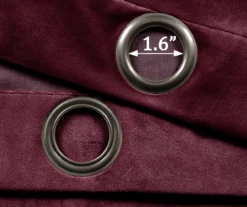 Prima Velvet Plum Room-Darkening Grommet Curtain Panel Pair, (84") 10 Prima Velvet Plum Room-Darkening Grommet Curtain Panel Pair, (84") -Cuisinart Store 810468177 3