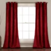 Prima Velvet Red Room-Darkening Grommet Curtain Panel Pair, (84")