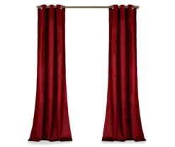 Prima Velvet Red Room-Darkening Grommet Curtain Panel Pair, (84") 13 Prima Velvet Red Room-Darkening Grommet Curtain Panel Pair, (84") -Cuisinart Store 810468178 6