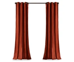Prima Velvet Rust Room-Darkening Grommet Curtain Panel Pair, (84") 13 Prima Velvet Rust Room-Darkening Grommet Curtain Panel Pair, (84") -Cuisinart Store 810468179 6