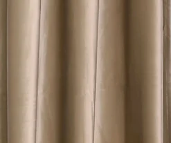 Prima Velvet Taupe Room-Darkening Grommet Curtain Panel Pair, (84") -Cuisinart Store 810468181 2