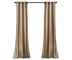 Prima Velvet Taupe Room-Darkening Grommet Curtain Panel Pair, (84") -Cuisinart Store 810468181 6