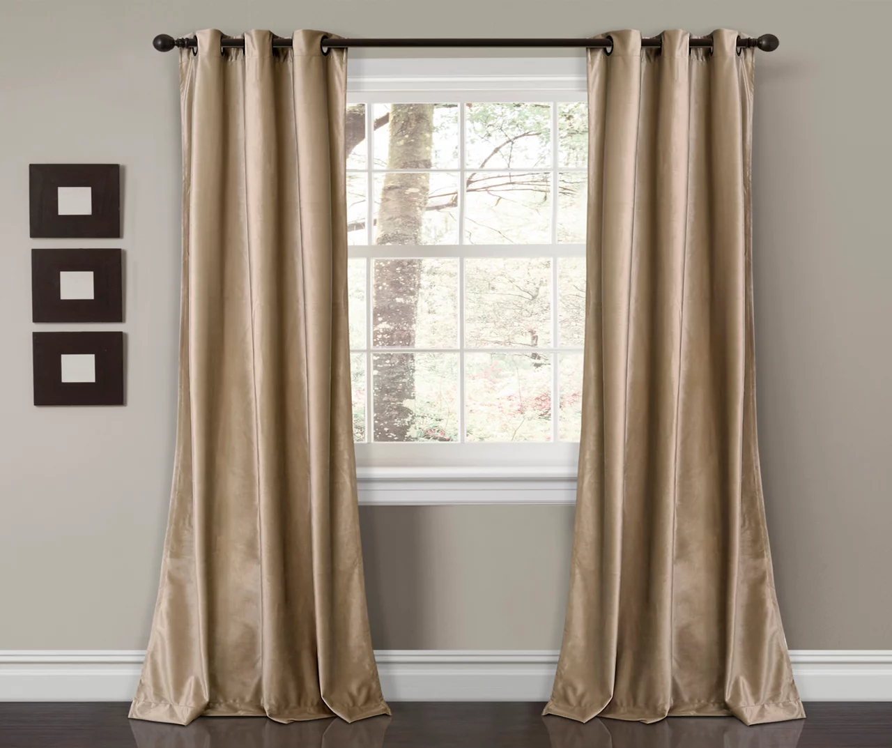 Prima Velvet Room-Darkening Grommet Curtain Panel Pair 9 Prima Velvet Room-Darkening Grommet Curtain Panel Pair - Image 9