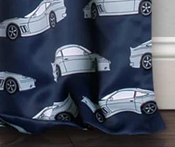 Race Cars Navy & Red Room-Darkening Back Tab Curtain Panel Pair, (84") -Cuisinart Store 810468182 3