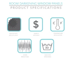 Rowley Birds Room-Darkening Rod Pocket Curtain Panel Pair 33 Rowley Birds Room-Darkening Rod Pocket Curtain Panel Pair -Cuisinart Store 810468183 5 1