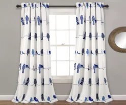 Rowley Birds Room-Darkening Rod Pocket Curtain Panel Pair