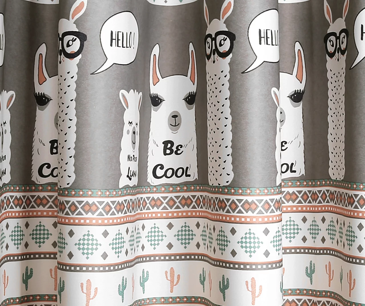 Llama Stripe Room-Darkening Grommet Curtain Panel Pair, (84") 7 Llama Stripe Room-Darkening Grommet Curtain Panel Pair, (84") - Image 7