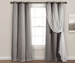 Lush Blackout Grommet Curtain Panel Pair With Sheer Overlay -Cuisinart Store 810468187 8