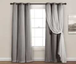 Lush Blackout Grommet Curtain Panel Pair With Sheer Overlay -Cuisinart Store 810468189