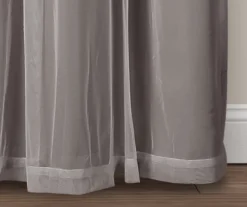 Lush Dark Gray Blackout Grommet Curtain Panel Pair With Sheer Overlay, (84") 13 Lush Dark Gray Blackout Grommet Curtain Panel Pair With Sheer Overlay, (84") -Cuisinart Store 810468189 6