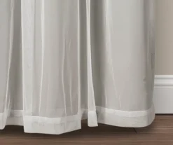 Lush Light Gray Blackout Grommet Curtain Panel Pair With Sheer Overlay, (108") -Cuisinart Store 810468190 6