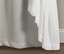 Lush Light Gray Blackout Grommet Curtain Panel Pair With Sheer Overlay, (84") -Cuisinart Store 810468193 5