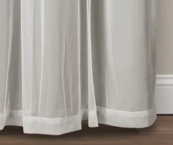 Lush Light Gray Blackout Grommet Curtain Panel Pair With Sheer Overlay, (84") -Cuisinart Store 810468193 6