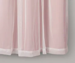 Lush Pink Blackout Grommet Curtain Panel Pair With Sheer Overlay, (63") -Cuisinart Store 810468197 6