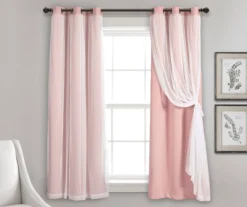 Lush Blackout Grommet Curtain Panel Pair With Sheer Overlay -Cuisinart Store 810468197 7