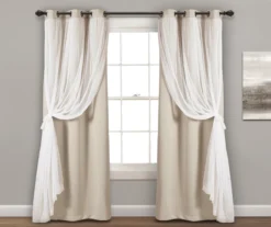 Lush Wheat Blackout Grommet Curtain Panel Pair With Sheer Overlay, (108") 10 Lush Wheat Blackout Grommet Curtain Panel Pair With Sheer Overlay, (108") -Cuisinart Store 810468200 2
