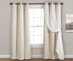 Lush Blackout Grommet Curtain Panel Pair With Sheer Overlay -Cuisinart Store 810468201
