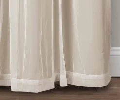 Lush Wheat Blackout Grommet Curtain Panel Pair With Sheer Overlay, (84") -Cuisinart Store 810468203 6