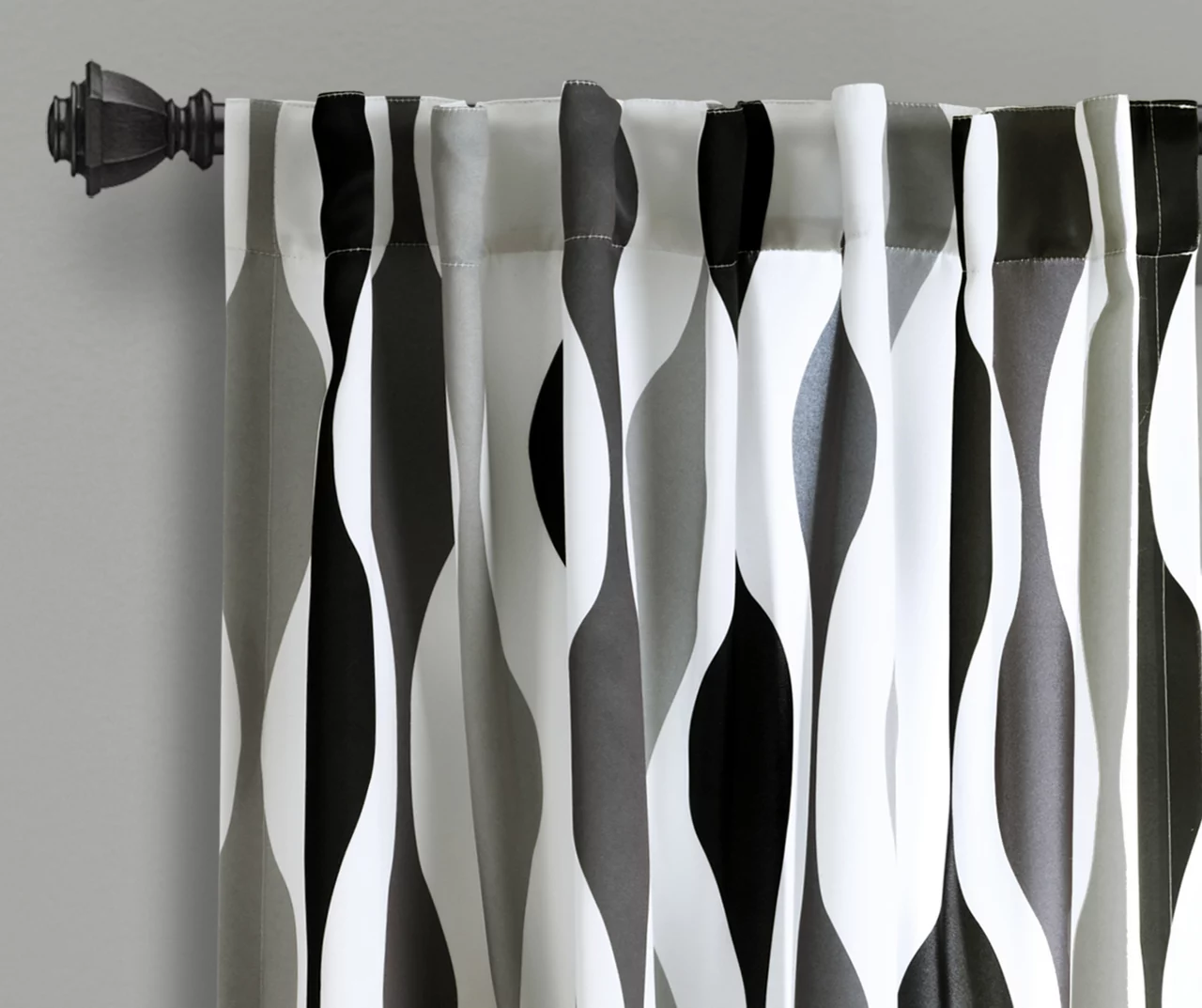 Mid-Century Geo Room-Darkening Back Tab Curtain Panel Pair 6 Mid-Century Geo Room-Darkening Back Tab Curtain Panel Pair - Image 6