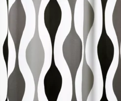 Mid-Century Geo Black & Gray Room-Darkening Back Tab Curtain Panel Pair, (84") 12 Mid-Century Geo Black & Gray Room-Darkening Back Tab Curtain Panel Pair, (84") -Cuisinart Store 810468206 4 1