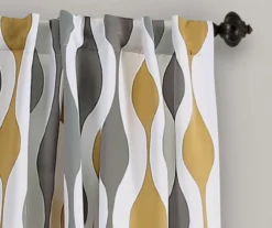 Mid-Century Geo Room-Darkening Back Tab Curtain Panel Pair 39 Mid-Century Geo Room-Darkening Back Tab Curtain Panel Pair -Cuisinart Store 810468208 1