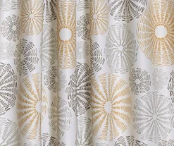 Circles Yellow & Gray Room-Darkening Rod Pocket Curtain Panel Pair, (84") -Cuisinart Store 810468215 3 1