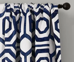 Octagon Blocks Room-Darkening Rod Pocket Curtain Panel Pair, (84") -Cuisinart Store 810468216 1