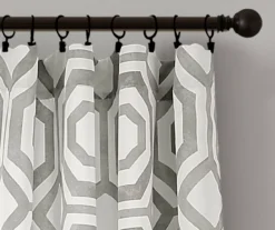 Octagon Blocks Room-Darkening Rod Pocket Curtain Panel Pair, (84") -Cuisinart Store 810468217 1