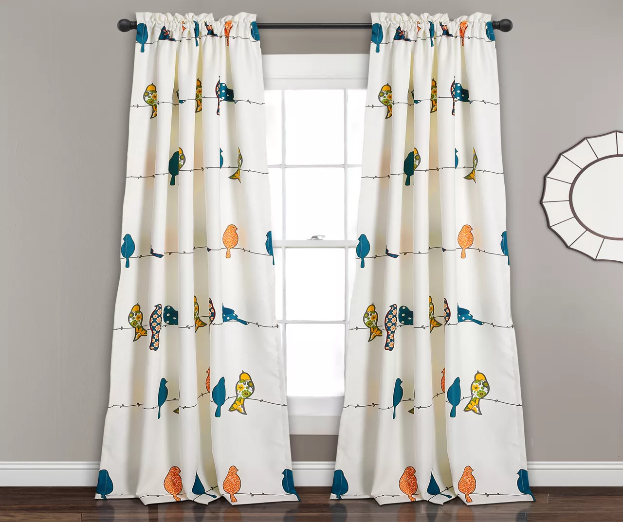 Rowley Birds Room-Darkening Rod Pocket Curtain Panel Pair 8 Rowley Birds Room-Darkening Rod Pocket Curtain Panel Pair - Image 8