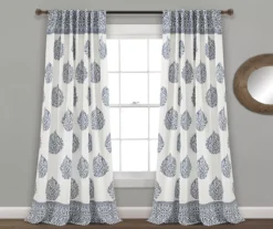 Teardrop Leaf Room-Darkening Back Tab Curtain Panel Pair 25 Teardrop Leaf Room-Darkening Back Tab Curtain Panel Pair -Cuisinart Store 810468222