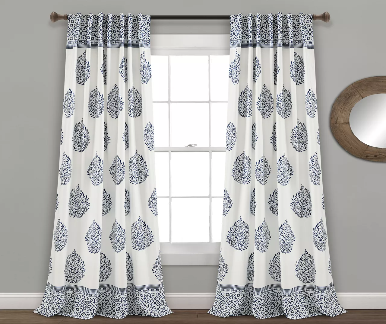 Teardrop Leaf Room-Darkening Back Tab Curtain Panel Pair 6 Teardrop Leaf Room-Darkening Back Tab Curtain Panel Pair - Image 6