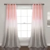 Umbre Fiesta Blush & Gray Ombre Room-Darkening Grommet Curtain Panel Pair, (84")