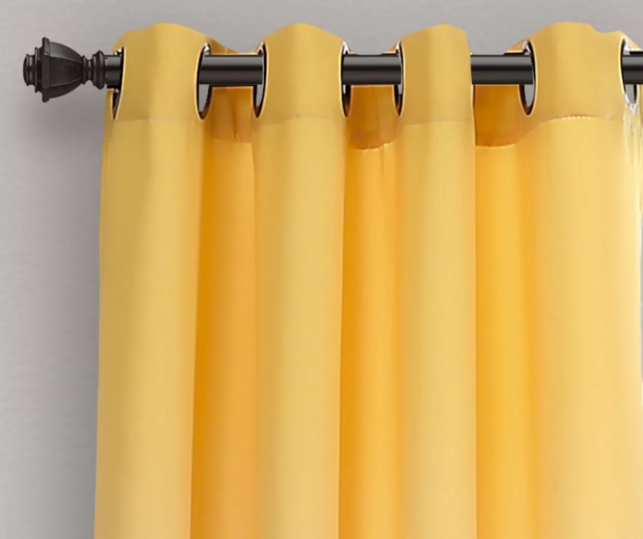 Umbre Fiesta Yellow & Gray Ombre Room-Darkening Grommet Curtain Panel Pair, (84") 2 Umbre Fiesta Yellow & Gray Ombre Room-Darkening Grommet Curtain Panel Pair, (84") - Image 2