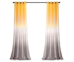 Umbre Fiesta Yellow & Gray Ombre Room-Darkening Grommet Curtain Panel Pair, (84") 13 Umbre Fiesta Yellow & Gray Ombre Room-Darkening Grommet Curtain Panel Pair, (84") -Cuisinart Store 810468226 6