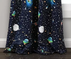 Universe Navy Room-Darkening Rod Pocket Curtain Panel Pair, (84") 10 Universe Navy Room-Darkening Rod Pocket Curtain Panel Pair, (84") -Cuisinart Store 810468228 3